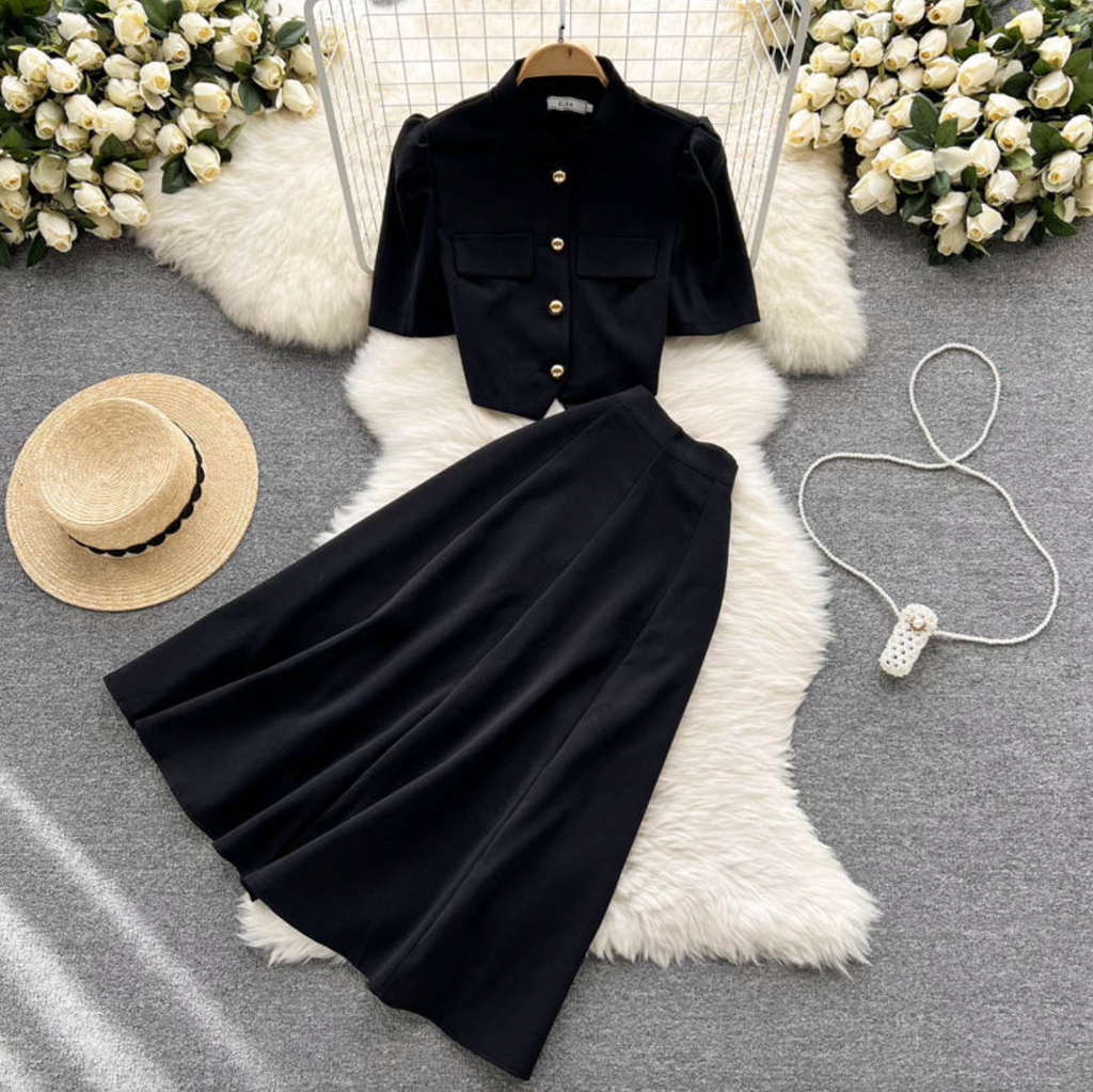 Women's Korean-Style Elegant Long-Sleeve Dress